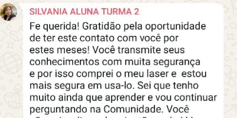 Depoimento de aluna